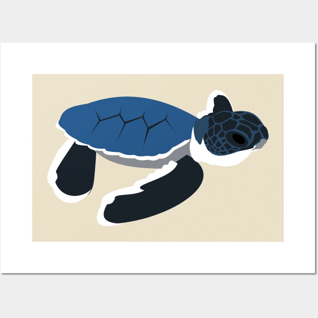 Green Sea Turtle Baby Wall Art by stargatedalek